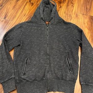 Men’s Superdry zip up grey hoodie